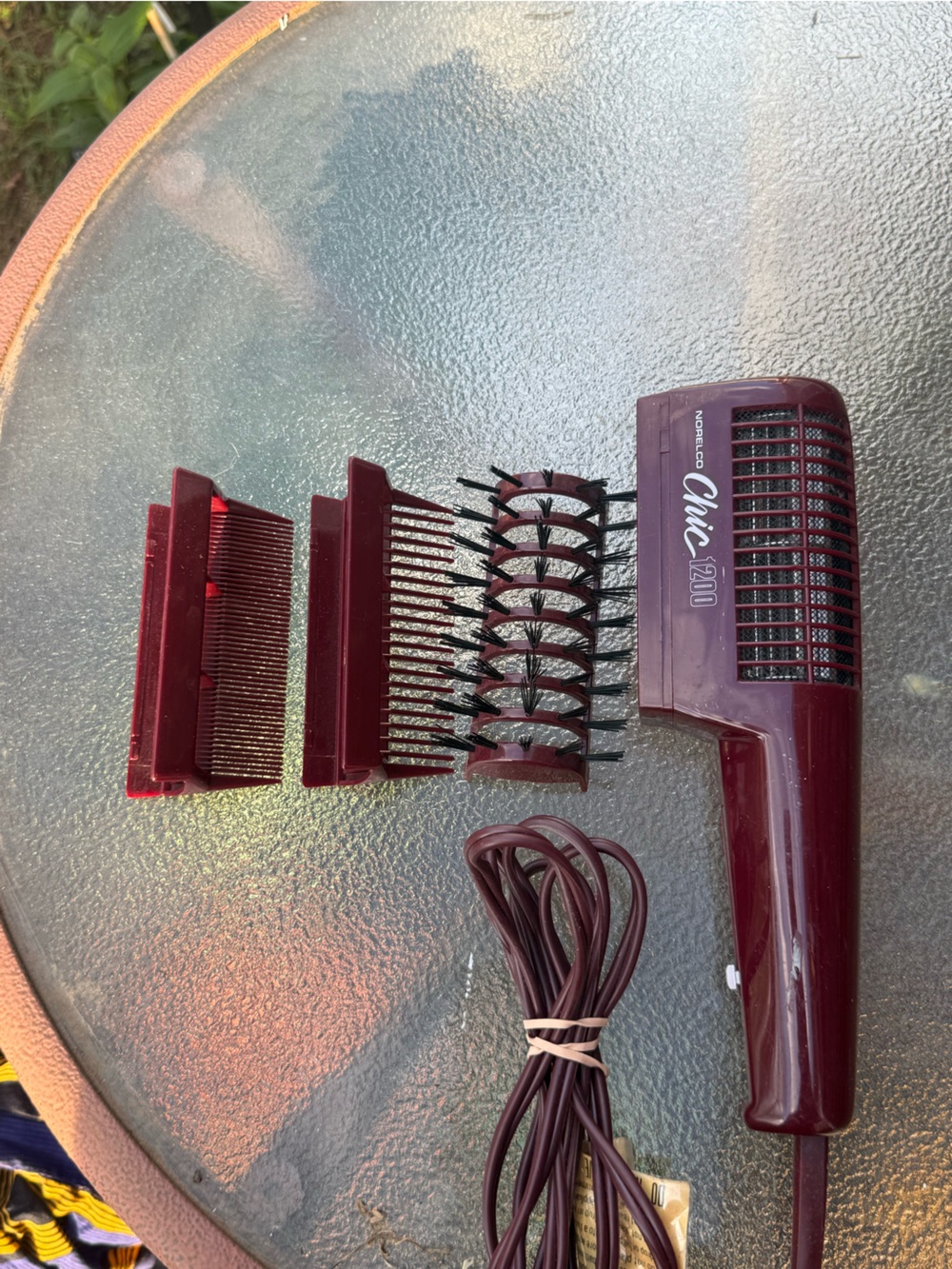chic Burgundy 1200 Multi-Attachment Hot Air Styler